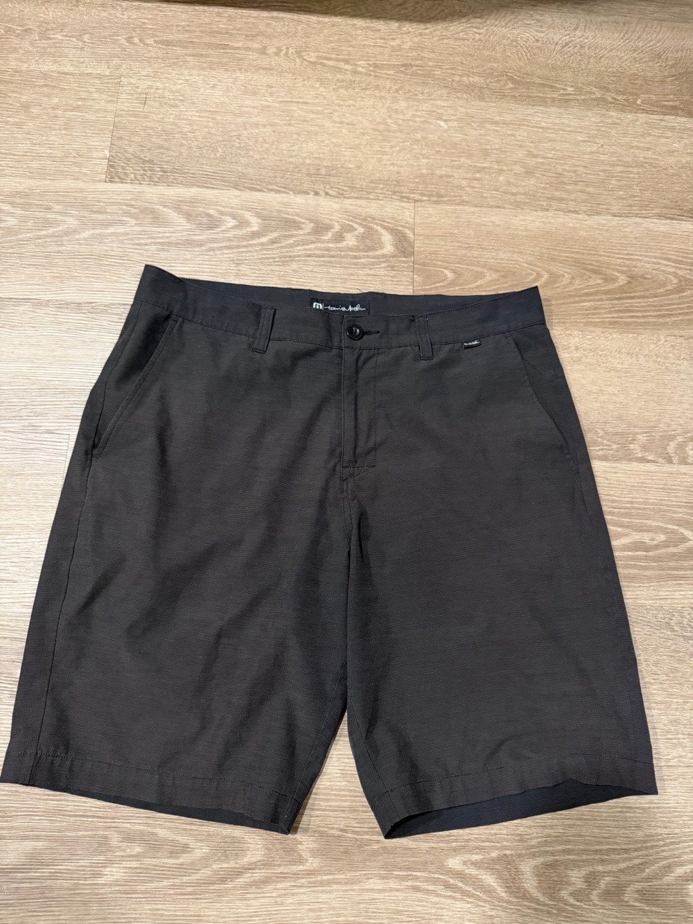 Travis Mathew Black Flat Front Shorts